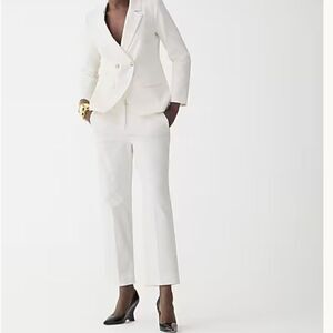 J. Crew Ivory  Kate straight-leg pant in bi-stretch cotton blend NWT